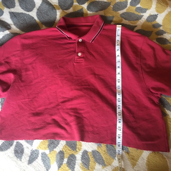 Vintage styled Red Cropped Polo - Picture 6 of 6